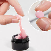 BOZLIN Gel de Construction Solide Transparent Blanc Rose Sans HEMA Non Collant Gel Dur pour Extension d'Ongles Prix Usine 6 en 1 Gels Constructeurs Vernis