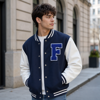 Offre Spéciale – Patch Brodé Personnalisé en Chenille Lettre A-Z (F) Grande Taille pour Veste et Vêtements