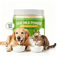 Échantillon Gratuit de Poudre de Lait de Chèvre Naturelle Riche en Protéines pour Chats et Chiens, Systèmes Digestifs Sensibles, Soutien Immunitaire, Santé Articulaire, OEM