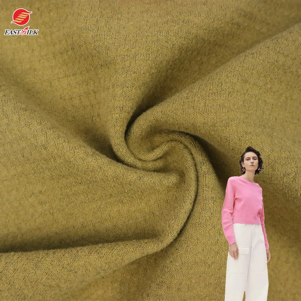 Abbigliamento all'ingrosso materie prime tessili riciclate 100% poliestere abbigliamento allentato tessuti in pile per abbigliamento