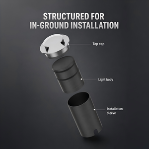Lumière LED anti-éblouissement encastrée pour <span class=keywords><strong>extérieur</strong></span>, éclairage paysager, étanche IP67, lampe de puits en métal brossé pour allée, jardin, cour - Product Image 5