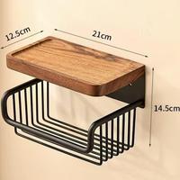 Support mural pliable en bois à double niveau pour savon, style luxe léger, pour salle de bain