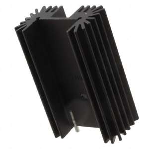 Radiateur en aluminium anodisé noir TO-220 TO-3P 42x25x25mm à double broche pour alimentation MOSFET - Product Image 1