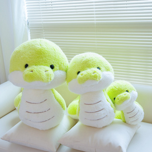 Serpiente verde de peluche al por mayor, animal de peluche, regalo para niños, decoración de Navidad y Año Nuevo, muñeco de serpiente de peluche graso - Product Image 2