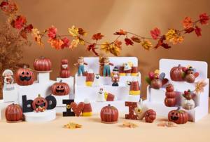 Artisanat en résine Offre Spéciale Helloween Décoration mignonne "HEY THERE BOO!" Citrouille et fantôme - Product Image 6