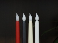 Vente en gros de bougies LED 3D sans flamme à piles en plastique pour la décoration de mariage pour Diwali et Halloween