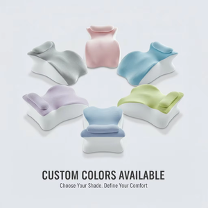 Oreiller en mousse à mémoire de forme multifonctionnel <span class=keywords><strong>pour</strong></span> couple, design ergonomique incurvé, soutien réglable, démontable, lavable, écologique, <span class=keywords><strong>lit</strong></span> doux - Product Image 2