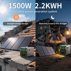 Station d'alimentation solaire portable SHENHAUR War Zone 2,2 kWh 1500 W 220 V, batterie de survie familiale haute capacité 9000 Wh - Product Image 4