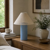 Lampe de table LED à lumière douce en corde de coton tressée à la main avec corps en fer, style Wabi-sabi, pour salon, chambre, bureau, maison d'hôtes