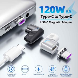 <span class=keywords><strong>Cable</strong></span> <span class=keywords><strong>Adaptador</strong></span> Magnético <span class=keywords><strong>USB</strong></span> <span class=keywords><strong>Tipo</strong></span>-<span class=keywords><strong>C</strong></span> <span class=keywords><strong>de</strong></span> Fábrica 6A 120W con Blindaje Trenzado para iPad Pro y Macbook 2019/2018 - Conector <span class=keywords><strong>de</strong></span> Aleación <span class=keywords><strong>de</strong></span> Aluminio - Product Image 3