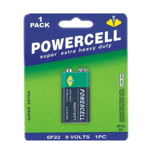9 Volt Everyday Super extra Heavy Duty <b>Battery</b> <b>6F22</b> - Product Image 1