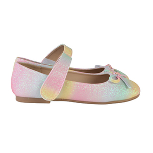 Zapatos de Princesa <span class=keywords><strong>con</strong></span> Brillantina Colorida <span class=keywords><strong>para</strong></span> Niñas, Suela Suave <span class=keywords><strong>con</strong></span> <span class=keywords><strong>Velcro</strong></span>, Lazo, Plantilla de Cuero Nueva, Zapatos Planos <span class=keywords><strong>para</strong></span> la Escuela y el Verano - Product Image 5