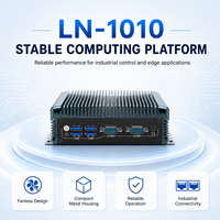 Mini PC Compacto Silencioso con Doble Pantalla, LAN, USB, COM y Audio para Controlador de Kiosco Gateway, Compatible con Windows y Linux