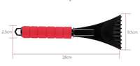 Grattoir à glace pour voiture personnalisé, essuie-glace de fenêtre, couverture en éponge EVA, manche court en plastique, noir/bleu/rouge, outil de déneigement hivernal, 28*9.5*2.5cm