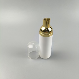 Botella de Espuma de Plástico Blanca de 50 ml para Limpiador Facial, Crema Limpiadora de Pestañas, Jabón Líquido Blanco y Negro, Removedor de Maquillaje, Bomba de Espuma Dorada - Product Image 1