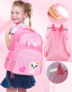 Customize Fashion Cartoon Waterproof Nylon Zipper Closure Detachable Luggage Trolley <strong>Backpack</strong> for Boys Girls School Use <strong>Wheels</strong> - Product Image 4