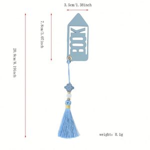 Arrow Shape Pu Leather With Hand-Woven Chinese Knot Tassel Hollow Out Page Holder <b>Bookmark</b> - Product Image 4