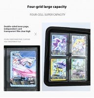 Álbumes de Fotos de Cuero PU con 4 Bolsillos, Carpeta Premium con Carga Superior para Tarjetas Coleccionables y de Intercambio
