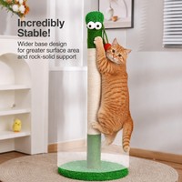 Rascador para Gatos de Dibujos Animados, Alto |   Poste de Escalada Antideslizante de Sisal Completo con Base de Felpa y Personaje de Peluche |   Venta al por Mayor que Ahorra Espacio