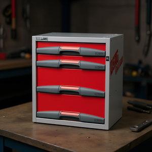 Boîte à outils D4 rouge 5000, armoire de rangement en acier à 4 tiroirs pour atelier - Product Image 3