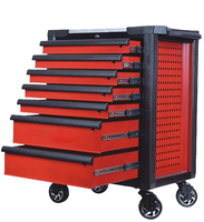 Banc de travail en acier robuste avec chariot roulant, armoires à outils modulaires, tiroirs pour garage et atelier