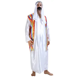 万圣节角色扮演服装成人阿拉伯男子服装中东牧羊人武士服装