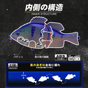 D1 Vente chaude, leurres de pêche de 60 mm, 7,8 g, leurres artificiels en plastique ABS, leurres durs, yeux 3D, leurres coulants <span class=keywords><strong>avec</strong></span> hameçon - Product Image 2