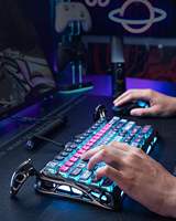 Clavier de jeu filaire GravaStar Mercury V75 Pro avec interrupteurs magnétiques à effet Hall, fréquence de polling de 8000 Hz, clavier semi-aluminium RGB