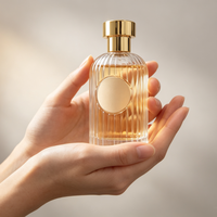 Vente en gros d'usine, flacons de parfum avec logo imprimé, nouveau procédé, flacons de parfum en verre floqué velours, flacons de parfum de 100 ml avec boîte