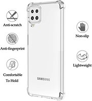 Pour Samsung A12 étui, 2021 Flexible antichoc Transparent cristal clair coque de téléphone couverture arrière pour Samsung Galaxy A12 5G Fundas