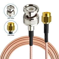 Connecteurs BNC mâle vers SMA mâle, câble coaxial RG316 de 3,28 pieds, faible perte, 50 ohms, 1 m, pour antenne radio, WiFi, appareils LAN, antenne externe