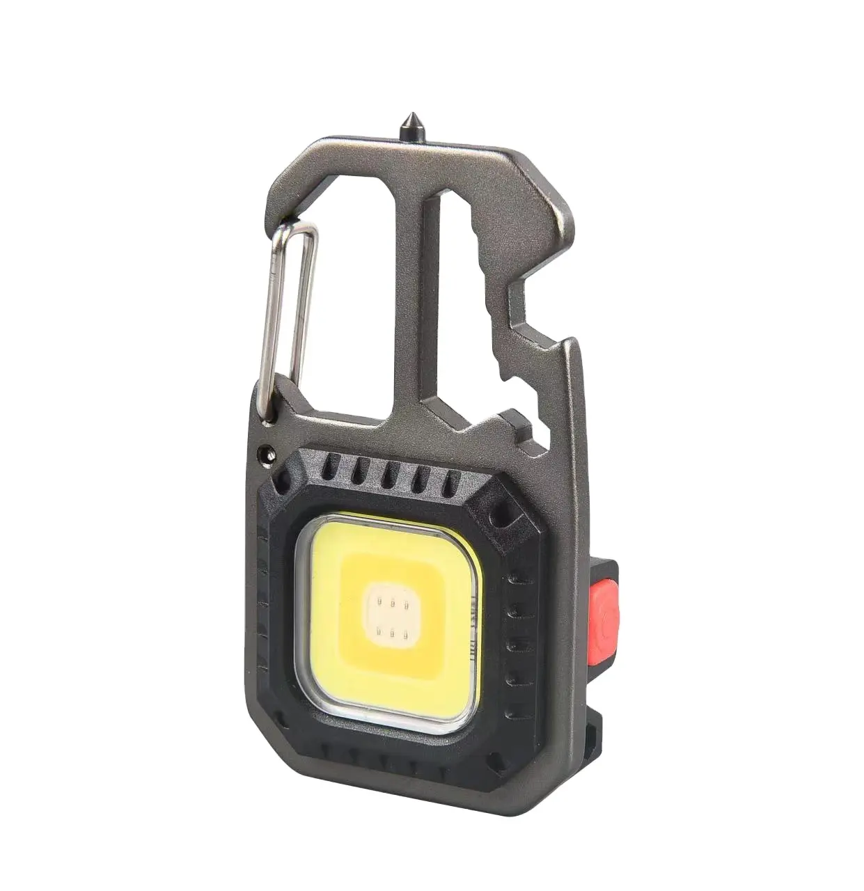 Mini COB Chaveiro Luz Recarregável Pequena Lanterna LED 500 Lumen Portátil 7 Modos de Luz Bolso com Suporte Dobrável