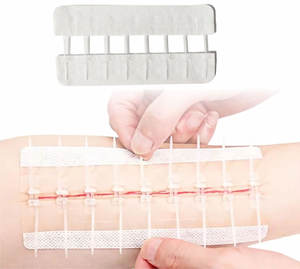 แผ่นปิดแผลใสแบบซิปล็อค 1 แถว/3 แถว/10 แถว สำหรับปฐมพยาบาล ไม่ต้องเย็บ ปิดแผลด้วยซิปทางการแพทย์ - Product Image 1