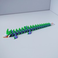 Vashine 3D imprimé coloré Jokers Dragon jouets créatif Flexible cristal PLA jouets 3D figurine Dragon pour enfants