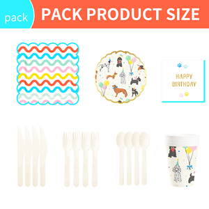 DAMAI - Juego de Vajilla Desechable con Diseño de Animales para Fiestas Infantiles, Plato de Papel y Vasos con Diseño de Dálmata y Cocker Spaniel - Product Image 6