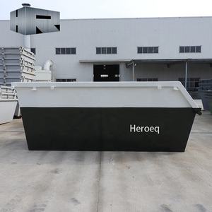 Poubelle à toit ouvert de 7 m3 pour le recyclage des déchets et la ferraille Poubelle de construction industrielle avec une extrémité inclinée sur le côté - Product Image 6