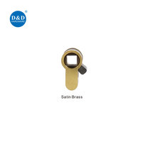 Adaptateur de cylindre européen nickel satiné laiton satiné pour convertir le trou de serrure européen en trou de broche, accessoire de quincaillerie de porte