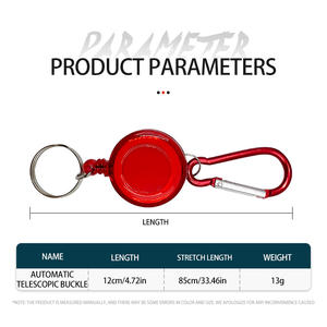 Porte-clés multifonctionnel rétractable, accessoires de pêche, cordes élastiques anti-perte en plastique, lanières - Product Image 6