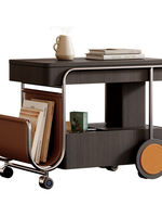 Table d'appoint en acier de style médiéval, armoire mobile, petite table à thé rétro, chariot de rangement design haut de gamme pour salon, luxe léger