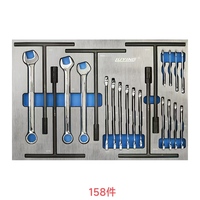 Ensemble d'outils de 158 pièces + chariot à outils à 7 tiroirs, chariot à outils compact avec roues pour la maison, le garage, l'atelier, garantie de 3 ans