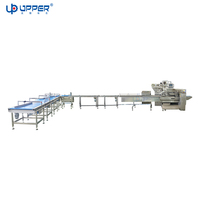 Ligne d'alimentation, de tri et d'emballage automatique pour pain baguette long |   Machine d'emballage automatique pour pain en paine, avec système de mise en filetage et de conditionnement en flux continu