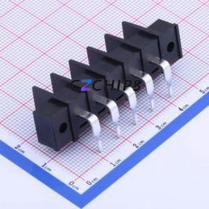 KF25RM-7.62-5P Barrier Terminal Block Bent Lead Through Hole,P=7.62mm Connector Two Sides 7.62mm 1x5P Right Angle Pin - Product Image 2