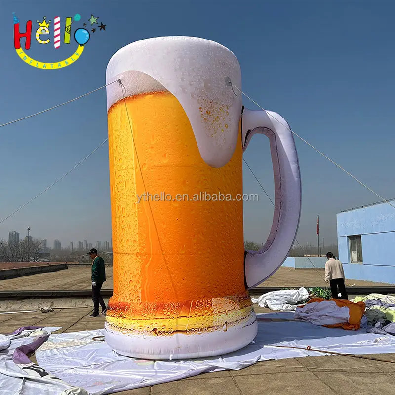 Signe de marquage publicitaire festival de la bière chope de bière gonflable géante