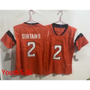 Großhandel Anpassbares Übergrößen Denver Football Trikot Jugend 10 Bo Nix Alternate Game Besticktes Design Kurzarm 100% - Product Image 3