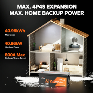 Batería LiFePO4 de 12V 200Ah con BMS de 200A y autocalentamiento, al por mayor, libre de impuestos, en stock local en EE. UU., para RV, marina, solar y almacenamiento de energía fuera de la red. - Product Image 4