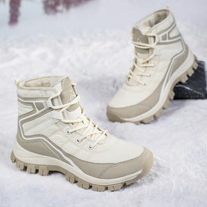 Botas de Nieve para <span class=keywords><strong>Mujer</strong></span> para Exteriores y Senderismo Cross Country de Caña Alta con Cordones para Invierno con Forro Polar Grueso y Algodón Acolchado Cálido - Product Image 6