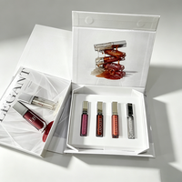 Boîte à fermeture magnétique personnalisée de qualité supérieure avec logo, estampage à chaud, en carton, pour gloss à lèvres, promotion cosmétique