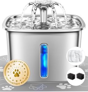 Bebedero Automático para Perros y Gatos, Ecológico, de Acero Inoxidable Sólido, Moderno y Elegante, con Filtros de Repuesto Automáticos de 2.2L - Product Image 1