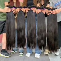 12A Cheveux humains vierges bruts non traités de type Mink indien, alignés aux cuticules, en lots avec closure, Fournisseur de cheveux humains vierges Remy en lots