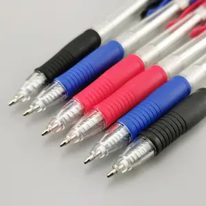 Simple Plastic Ballpoint Pen Press Pen Transparent Stick Ballpoint Pen